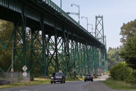 Lions Gate bridge gezien vanaf de camping